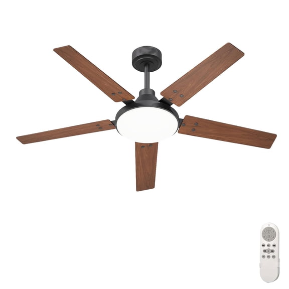 CazToi 52" Ceiling Fan Light Remote Reversible 3CCT Dimmable Silent Timer Memory