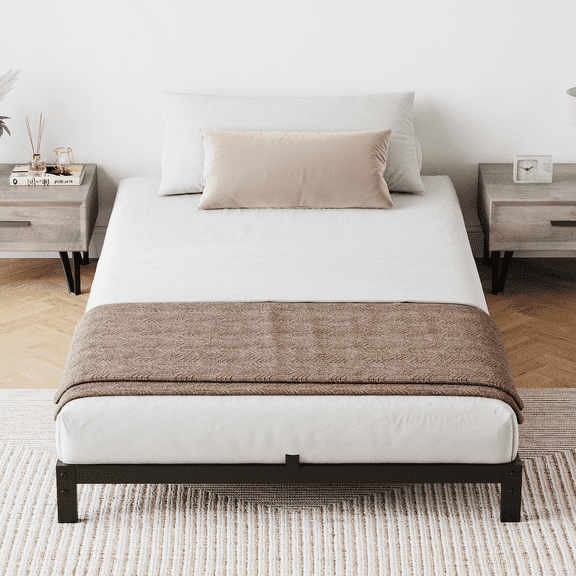 CazToi 6" Twin Heavy Duty Metal Platform Bed Frame with Under Bed Storage No Box Spring Needed