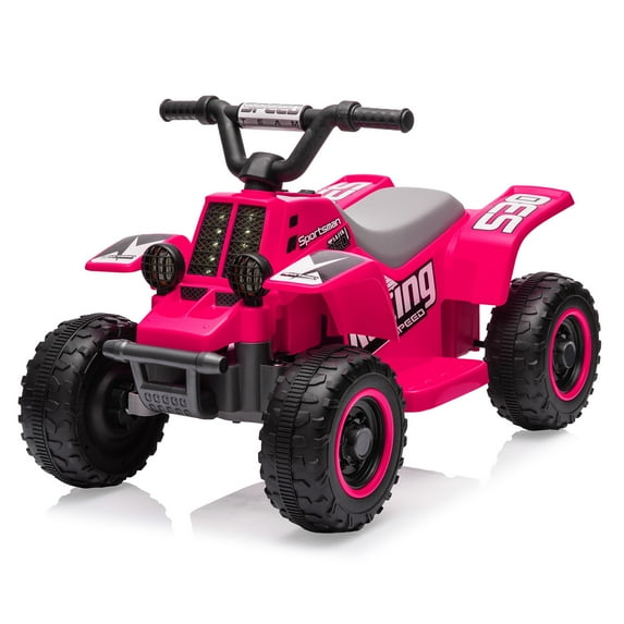 CazToi 6V Dual 35W Motors All-Terrain Electric ATV Kids Ride On Toy for Kids 12 Months+