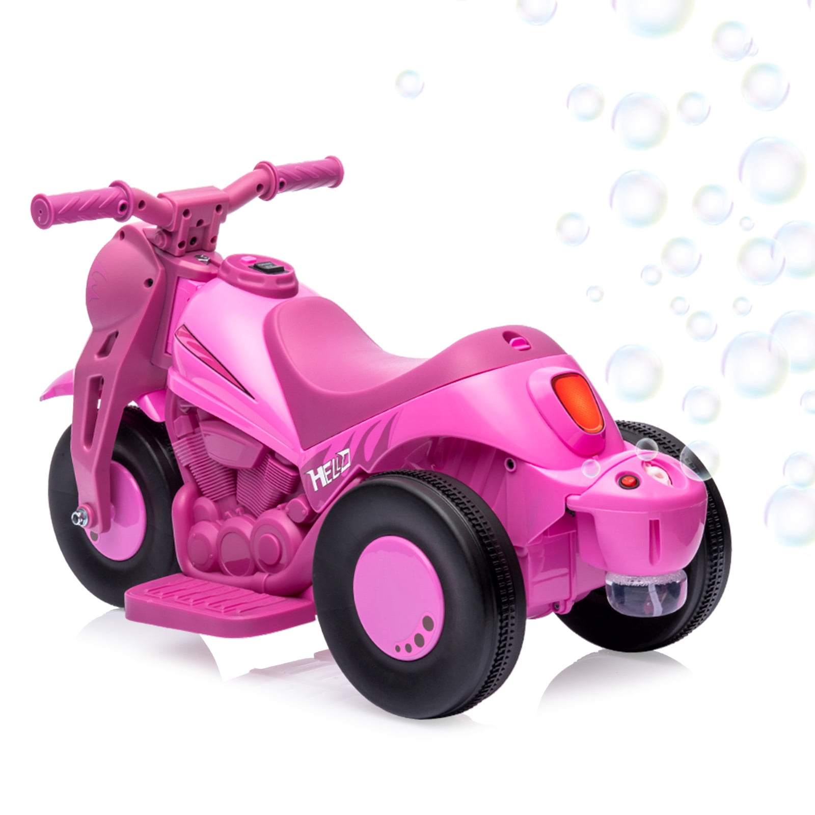 CazToi 6V Kids Ride on Bubble Car LED Headlights Music Pedal Control ...