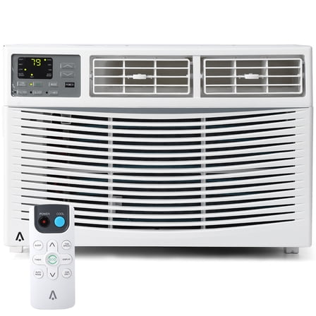 CazToi 8,000 BTU Smart Window Air Conditioner with App Control Cools 350 Sq.Ft 3 Fan Speeds Remote 11.4 CEER