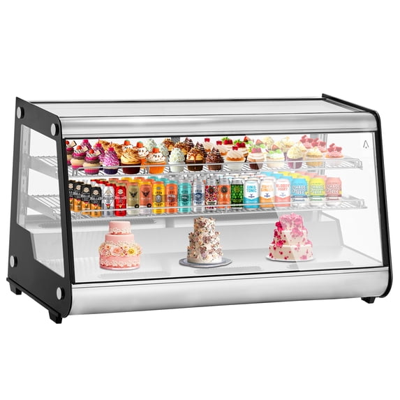 CazToi 8.13 Cu Ft Commercial Glass Door Refrigerator with LED Lights and Smart Temperature Control for Cafe Restaurant