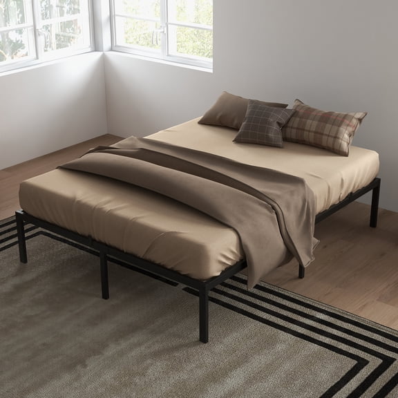 CazToi 8" Full Heavy Duty Metal Platform Bed Frame with Under Bed Storage No Box Spring Needed