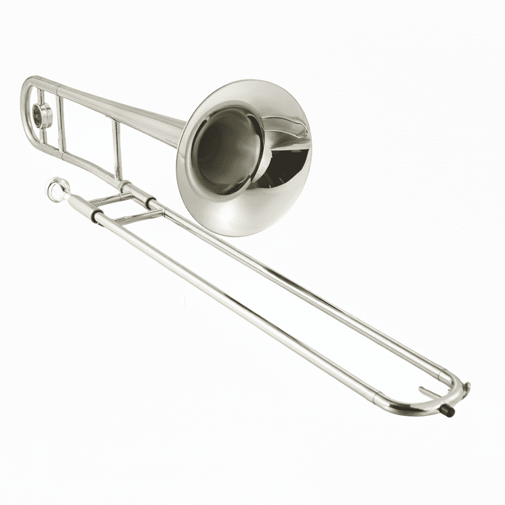 CazToi Bb Alto Trombone Nickel-Plated Brass with Mouthpiece Case & Cleaning Kit