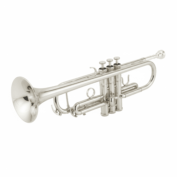 CazToi Bb Trumpet with Nickel-Plated Finish & Full Kit with Mouthpiece Case Cleaning Kit