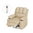 thumbnail image 1 of CazToi Faux Leather Electric Recliner Chair with Massage and Heat for Living Room, Bedroom, Nursery, 1 of 7