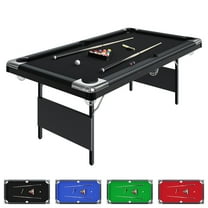 CazToi Foldable Pool Table Portable Billiard Table Set for Home with Balls Cues Chalks Brush  Color Options & Multiple Sizes, Ideal for Game Room Family Kids & Adults