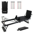 thumbnail image 1 of CazToi Foldable Reformer Pilates Machine with Adjustable Reformer Heights Pilates Equipment with Piano Wire Spings and Jump Boards, 1 of 7