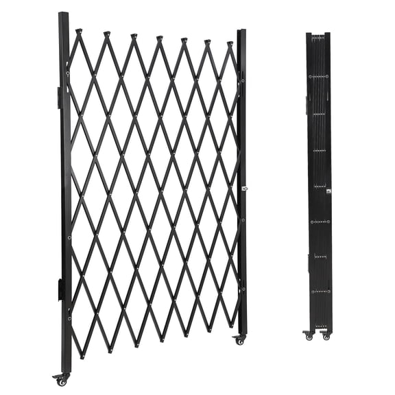 CazToi Folding Security Gate 61"W x 71"H, Scissor Door, Heavy Duty Expandable Accordion Gate