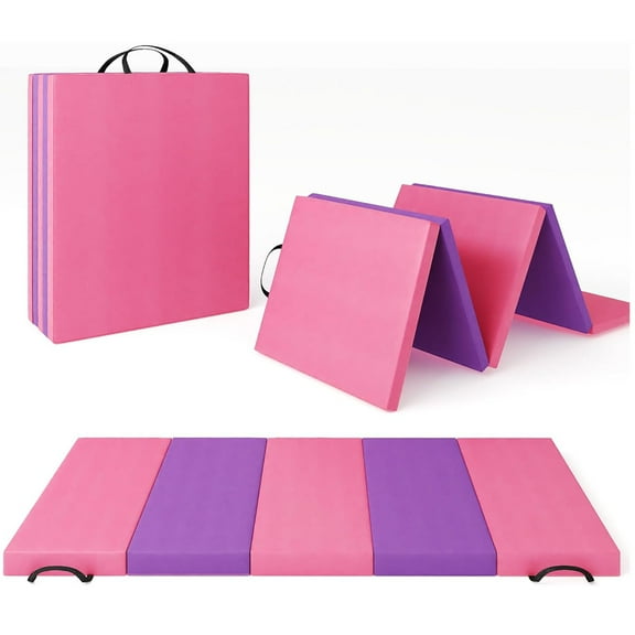 CazToi Gymnastics Mat Exercise Mat Gym Mat for Home Aerobics Workout Foldable Tumbling Mat Children Gifts