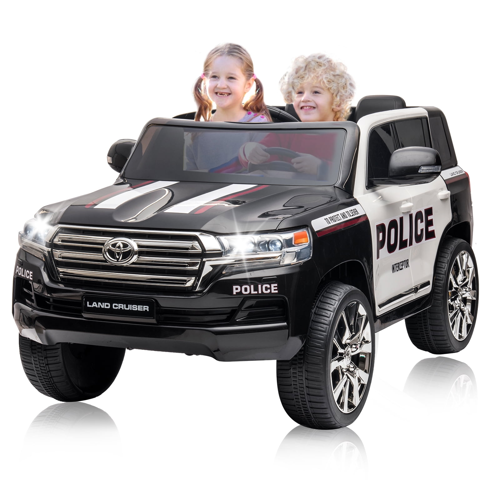 CazToi Kids 12V 2-Seater Ride On Car Licensed Toyota Land Cruiser Electric Car For Boys and Girls
