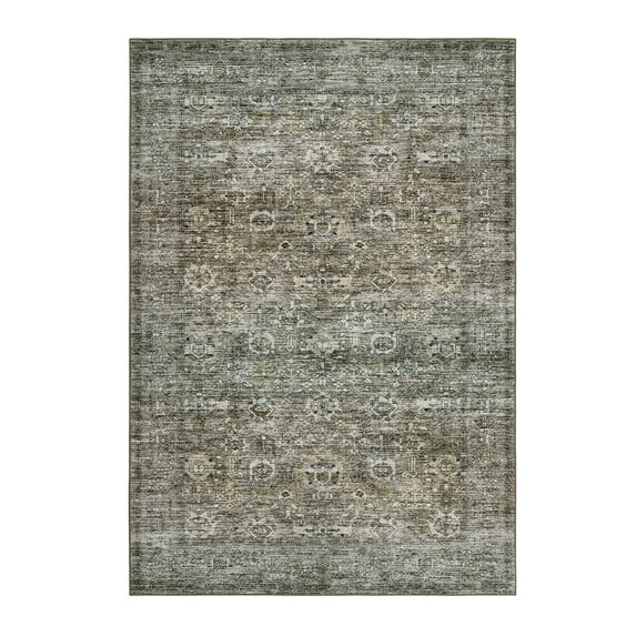 CazToi Large Washable Rug Non Slip Rug Vintage Floral Distressed Rugs Ultra-Thin Low Pile Non-Shedding Foldable Oriental Floor Carpet for Home