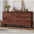 thumbnail image 1 of CazToi Modern 9-Drawer Fluted Dresser 60.6" Wide Wooden Storage Chest TV Stand, 1 of 8