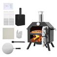 thumbnail image 1 of CazToi Premium Portable Wood-Fired Pizza Oven with Stone and Grill Rack for Parties & Picnics, 1 of 7