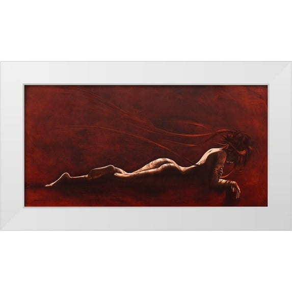 Cazal, Cedric 14x9 White Modern Wood Framed Museum Art Print Titled - Henna III