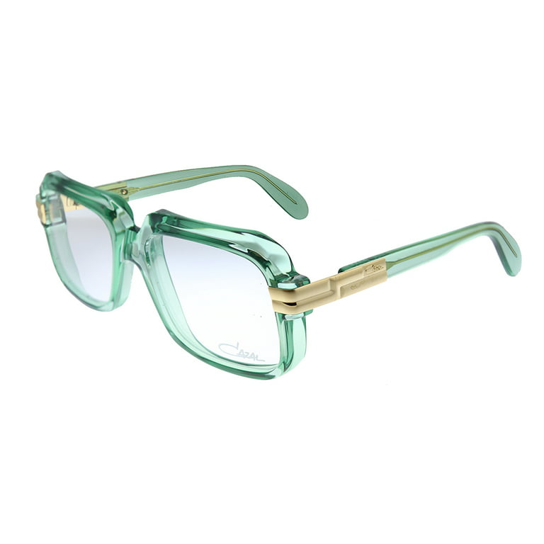 Cazal Legends Cazal 607 Plastic Unisex Square Eyeglasses Crystal Green 56mm  Adult