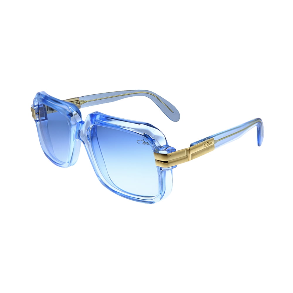 Cazal Legends Cazal 607 Plastic Unisex Square Sunglasses Crystal Blue 56mm  Adult
