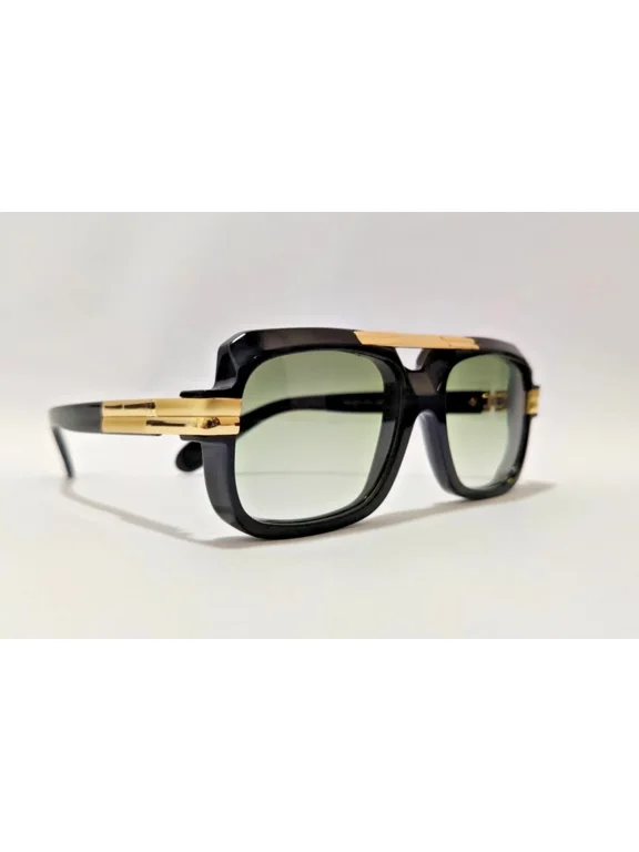 Sunglasses MOD 663 Black Gold Frame Green Gradient Lens Unisex Frames New