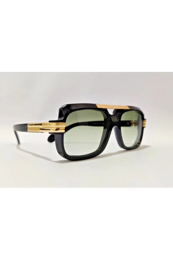 Sunglasses MOD 663 Black Gold Frame Green Gradient Lens Unisex Frames New