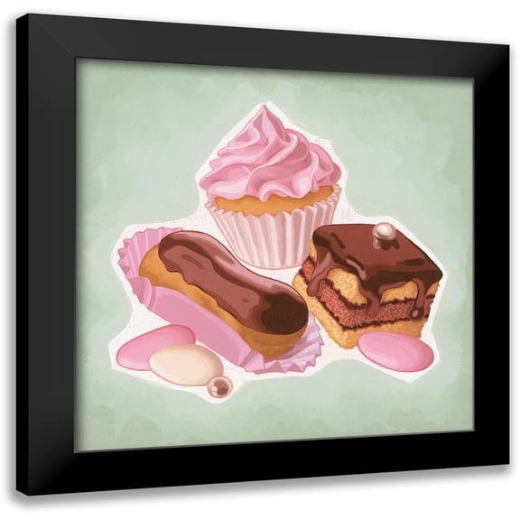 Cazenave, Maryline 12x12 Black Modern Framed Museum Art Print Titled - Petits fours