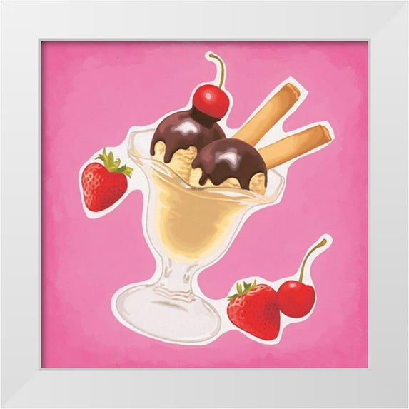 Cazenave, Maryline 15x15 White Modern Wood Framed Museum Art Print Titled - Creme glacee