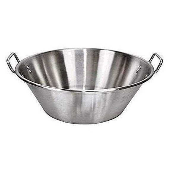 Cazo Grande Para Carnitas Large 16" inch 5" Height Stainless Steel Heavy Duty Acero Inoxidable Wok comal Fry