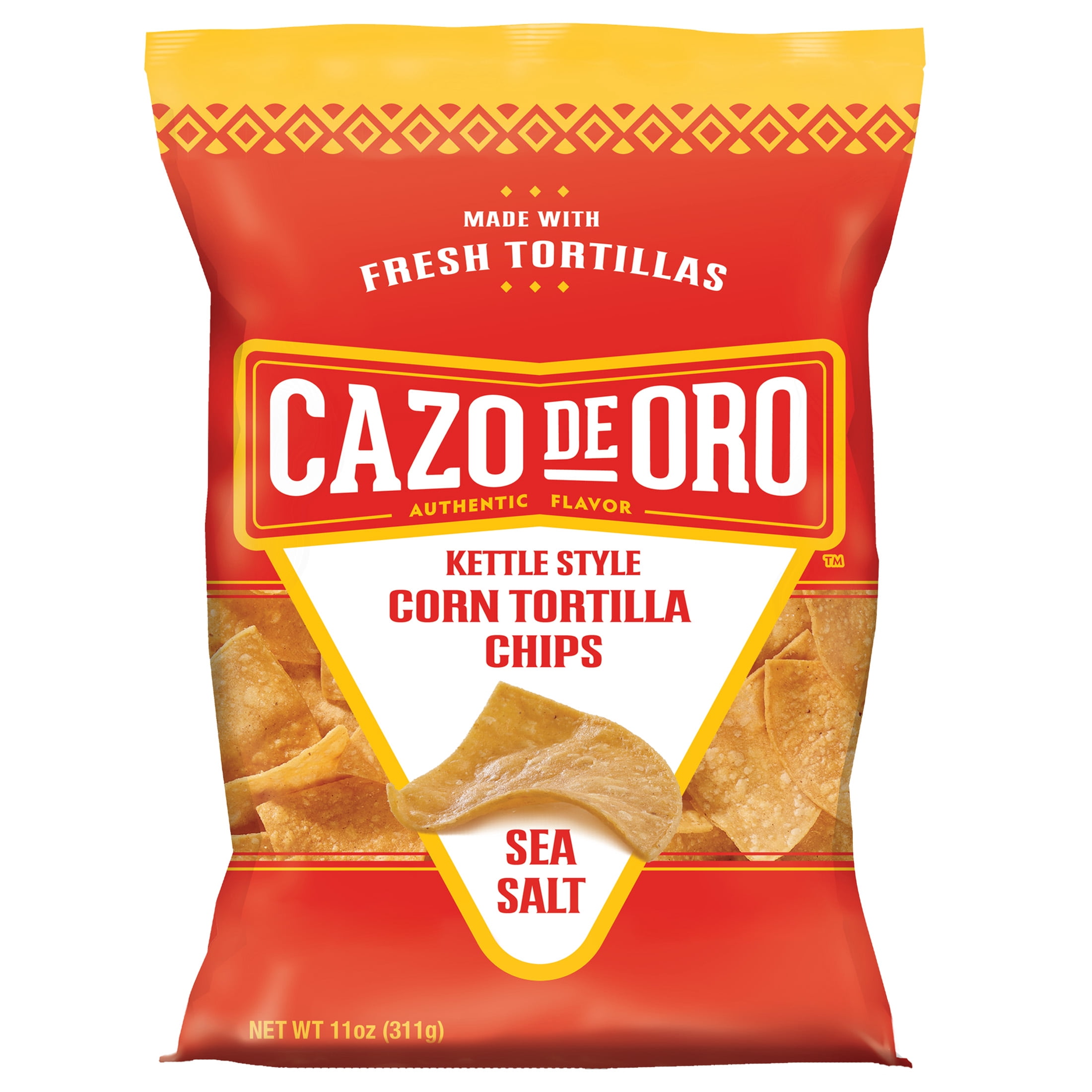Cazo De Oro Kettle Style Corn Tortilla Chips 11 oz Bag Hearty