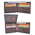 thumbnail image 1 of Cazoro Men's Genuine Leather RFID Blocking Bifold Extra Capacity Top Flip ID Wallet Brown, 1 of 9