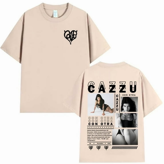 Cazzu Graphic Crewneck T-Shirt - Unisex Oversized Soft Cotton Summer Dark Y2K Streetwear