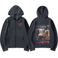 thumbnail image 1 of Cazzu Inspired Graphic Zip-Up Hoodie - Unisex Oversized Gothic Casual Fall/Winter, 1 of 5