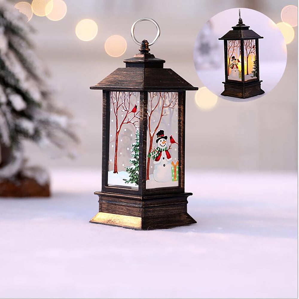 Cbcbtwo LED Christmas Candle Lanterns, Retro Night Lamp, Battery