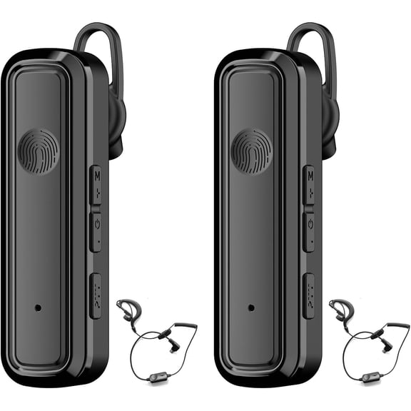 Cbcbtwo Earhook Walkie Talkies for Adults,N2s Max Mini Two Way Radio With Earpiece,Small 2 Way Radio Long Range for Restaurant Hospital(2 Pack)