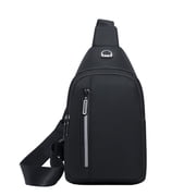 Cbcbtwo Mens Crossbody Bag Multipurpose Chest Bag with Headphone Hole T Sling Purse for Travel