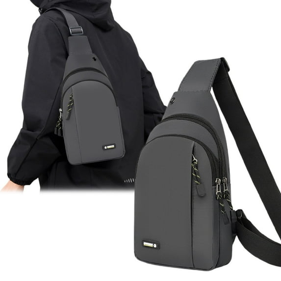 Cbcbtwo Men's Sling Chest Bag Large Capacity Crossbody Bag Multifunctional Daypack for Hiking Travel