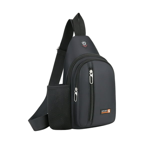 Cbcbtwo Men's Small Sling Bag Crossbody Shoulder Water Resistants Sling Bag One Strap Travel Bag with Earphone Hole