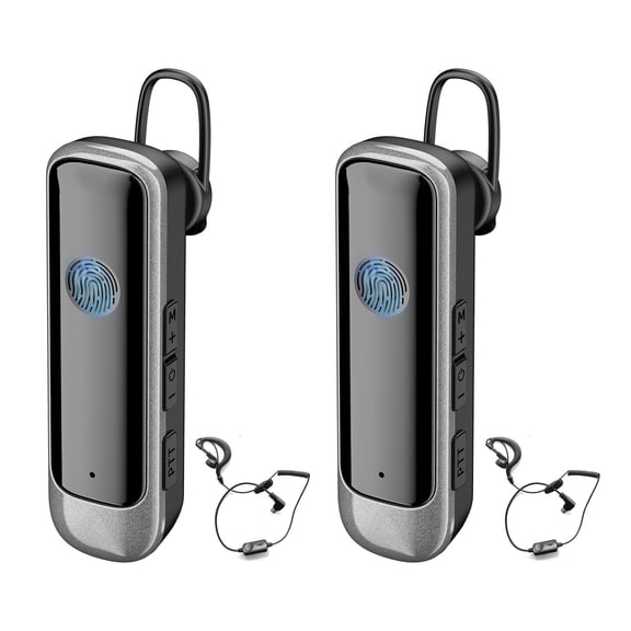CBCBTW N3s Max Earhook Walkie Talkies, Mini 2 Way Radio with Earpiece, Collar Clip Walkie Talkie for Restaurant (2 Pack)