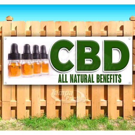 Cbd All Natural Benefits 13 oz Vinyl Banner With Metal Grommets