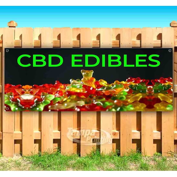 Cbd Edibles 13 oz Vinyl Banner With Metal Grommets