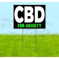 thumbnail image 1 of Cbd For Anxiety (18" x 24") Yard Sign, Includes Metal Step Stake, 1 of 6