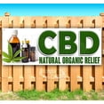 thumbnail image 1 of Cbd Natural Organic Relief 13 oz Vinyl Banner With Metal Grommets, 1 of 4