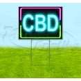 thumbnail image 1 of Cbd Neon (18" x 24") Yard Sign, Includes Metal Step Stake, 1 of 6