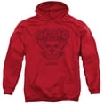 thumbnail image 1 of CBGB Moth Skull Adult Pullover Hoodie Sweatshirt Red, 1 of 2