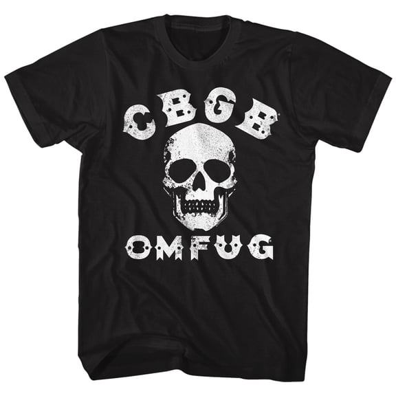 Cbgb Music Skull Adult Short Sleeve T Shirt