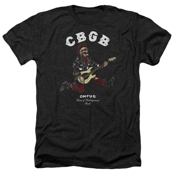 Cbgb - Skull Jump - Heather Short Sleeve Shirt - XX-Large