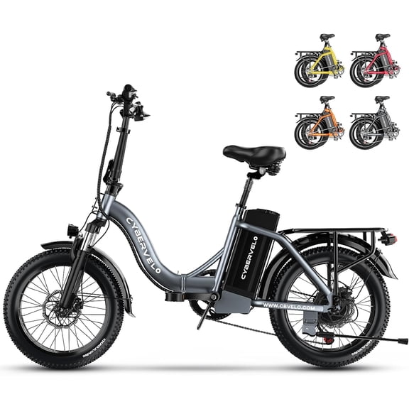Cbvelo 1000W Folding Electric Bike, 48V 20.8AH Large Removable Battery E-Bike, 30+MPH, 80 Miles Max Range, 20" Fat Tire Electric Bike for Adults, Adult Electric Bicycles for Commute