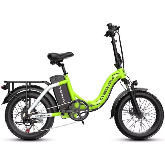 Cbvelo 1000W Folding Electric Bike, 48V 20.8AH Large Removable Battery E-Bike, 30+MPH, 80 Miles Max Range, 20" Fat Tire Electric Bike for Adults, Adult Electric Bicycles for Commute