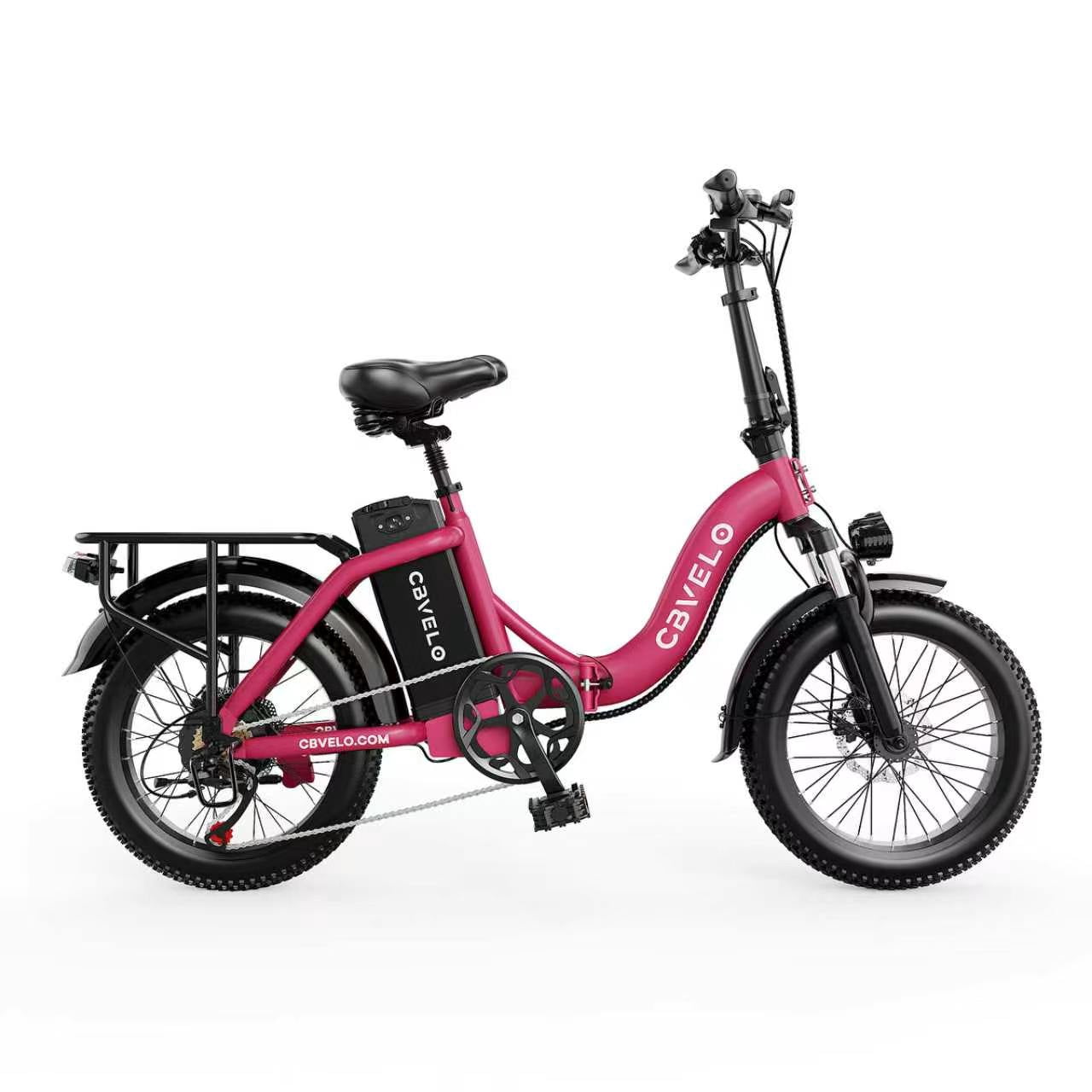 Cbvelo 1000W Folding Electric Bike, 48V 20.8AH Large Removable Battery E-Bike, 30+MPH, 80 Miles Max Range, 20" Fat Tire Electric Bike for Adults, Adult Electric Bicycles for Commute