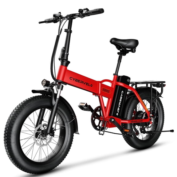Cbvelo 1000W Folding Electric Bike for Adults, 48V 20.8AH Large Removable Battery E-Bike, 30+MPH, 80 Miles Max Range, 20" Fat Tire Electric Bike for Adults, Adult Electric Bicycles for Commute