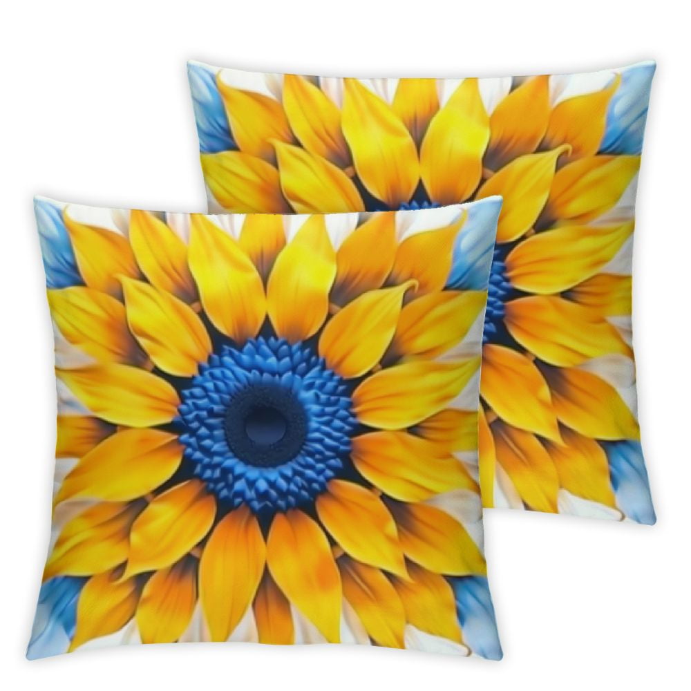 Cbxzyzzc Yellow Sunflowers On A White Background Pillow Covers