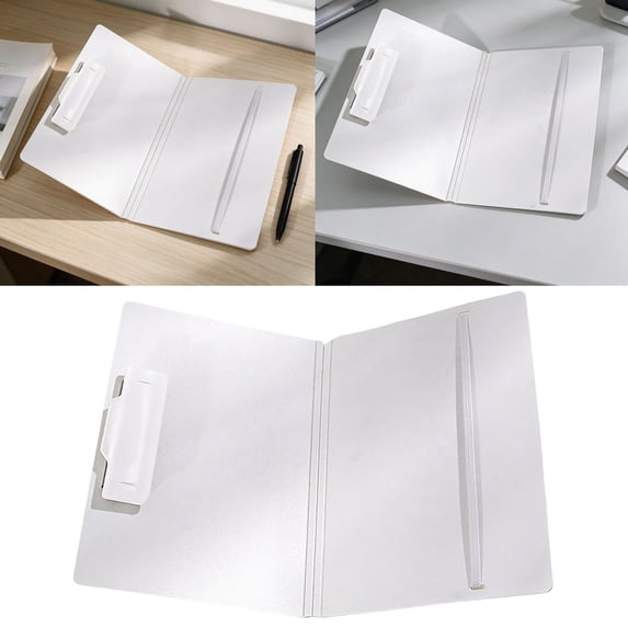 Cbzote A5 Clipboard Folder Portable Writing Board with Secure Clip Elastic Band Document Organizer for Exam Papers Receipts Student Office Paper Storage